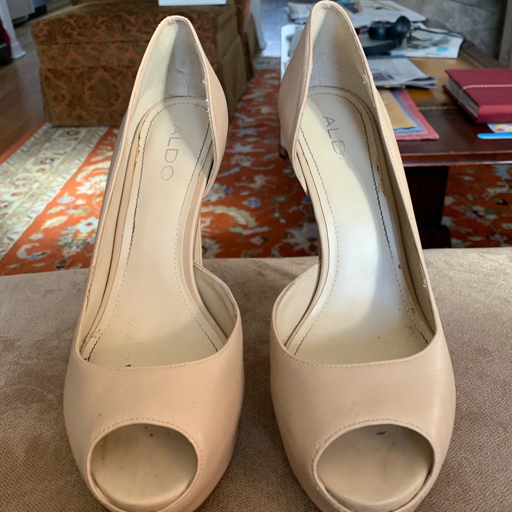 Aldo Beige Platform Stilleto Heels